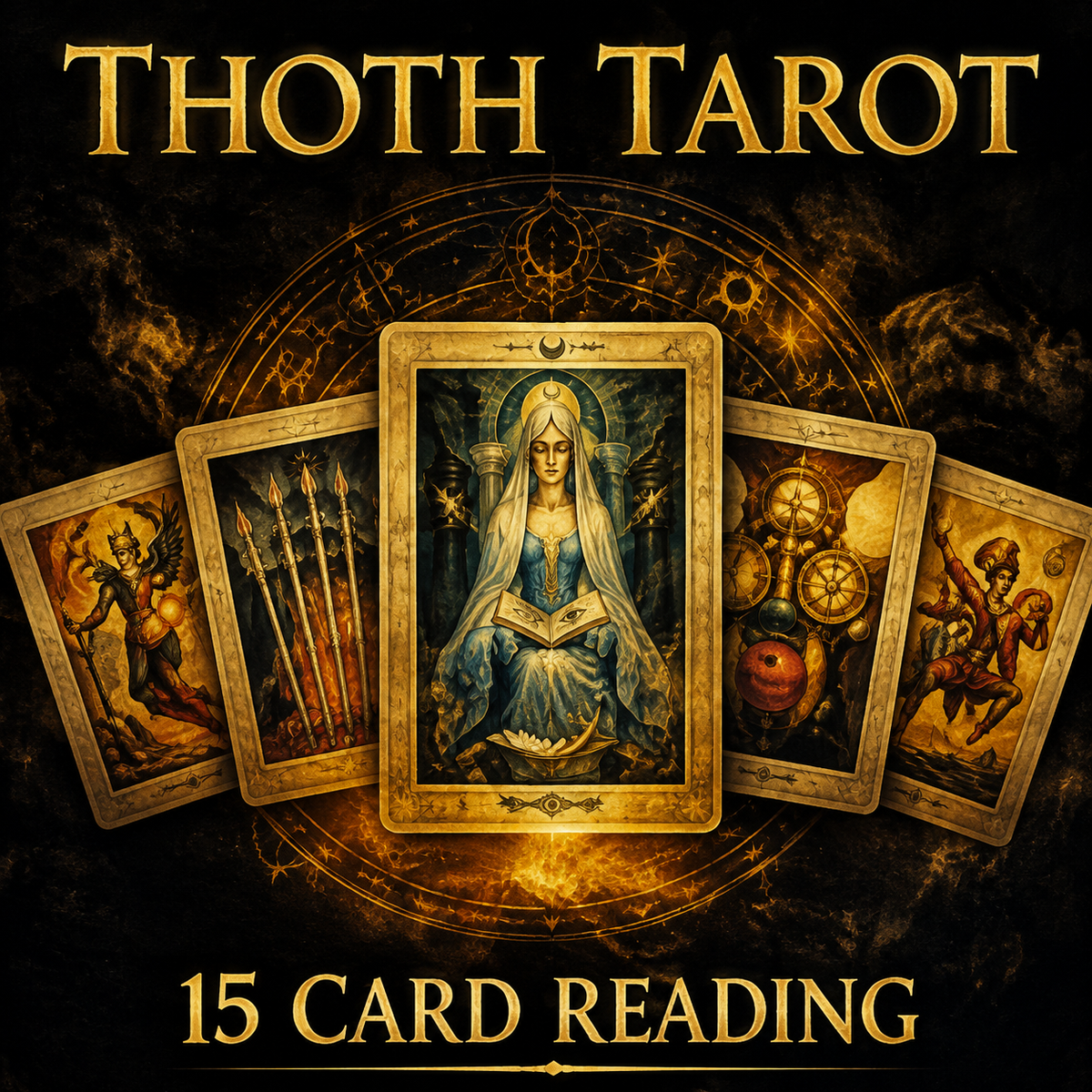 Personalised 15 Card Thoth Tarot Reading